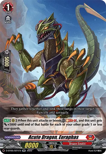 Acute Dragon, Eoraphas