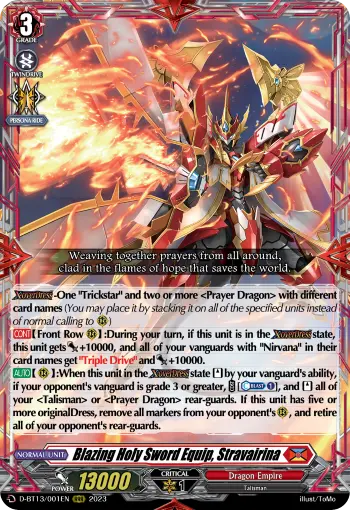 Blazing Holy Sword Equip, Stravairina