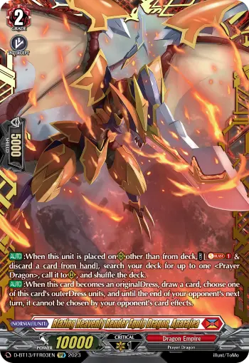 Blazing Heavenly Render Equip Dragon, Aparajea