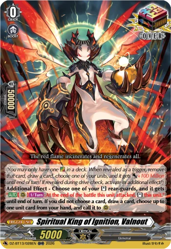 Spiritual King of Ignition, Valnout